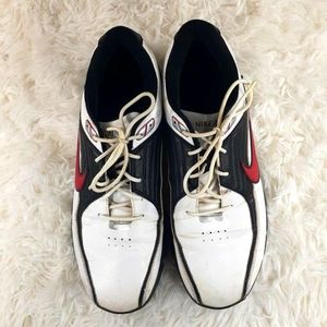 Nike Air Tac Power Channel Size 9.5 Mens Leather Golf Shoe White / Black